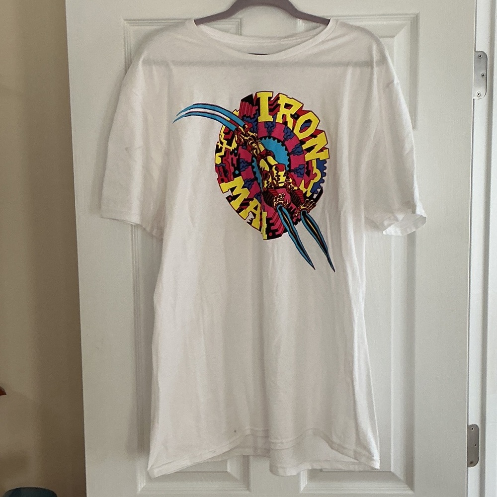 Marvel Iron Man White Graphic Tee